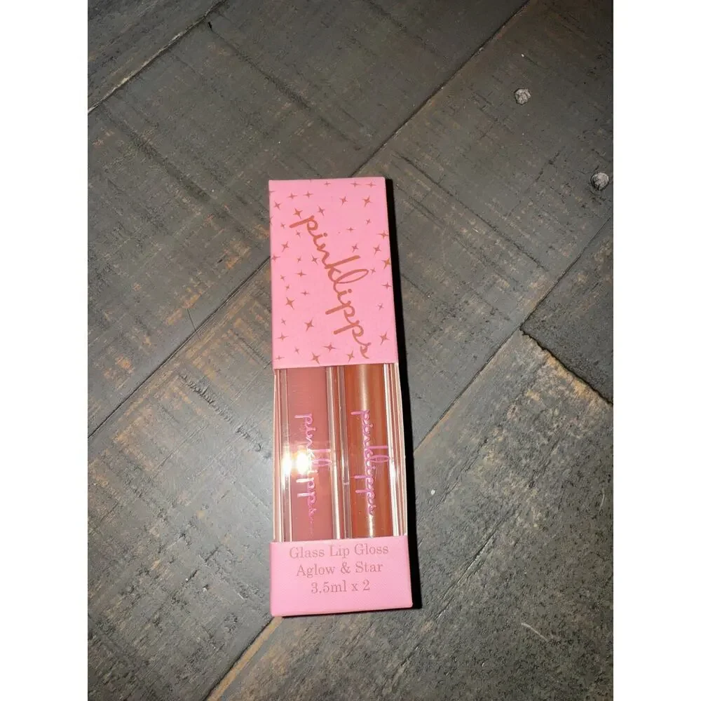 pinklipps Glass Lip Gloss Aglow &‎ Star Duo NEW FULL Size